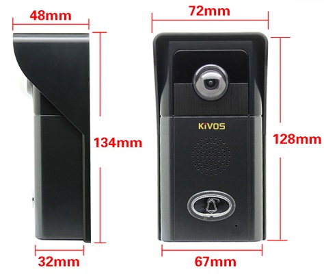 Внешний блок видеодомофона имеет достаточно компактные размеры, что позволяет легко установить его практически где угодно