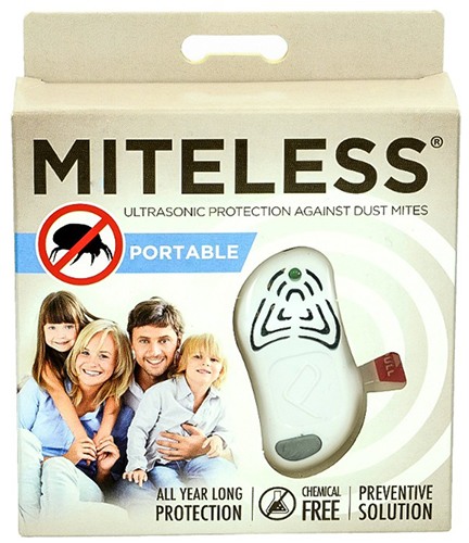 Вы получите ультразвуковой отпугиватель "MiteLess" в компактной блистерной упаковке