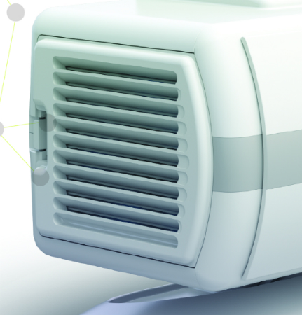 Щели в съемных крышках, расположенных на боковых сторонах аппарата, обеспечивают свободное движение воздушного потока