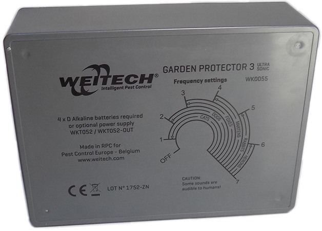Ультразвуковой отпугиватель животных "Weitech WK0055 - Garden Protector 3" 