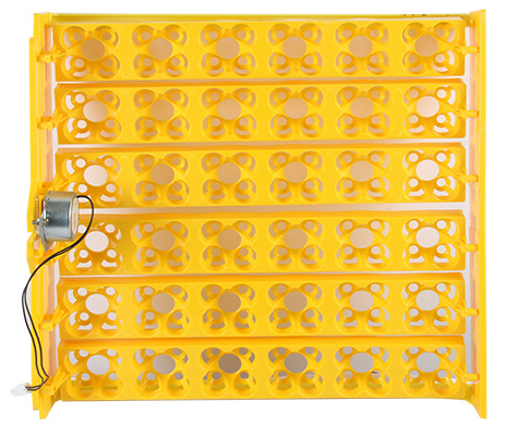 На фото показан крупным планом универсальный лоток для яиц с электромотором