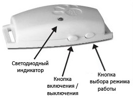 Органы управления отпугивателя клещей "Антиклещ М"