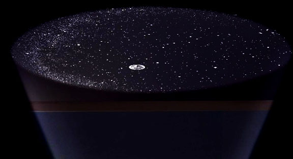 При правильной установке планетария Вы получите объемное трехмерное изображение ночного неба