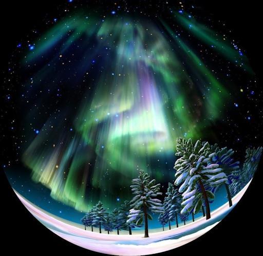 С помощью планетария Homestar Earth Theater Вы увидите потрясающее зрелище - северное сияние