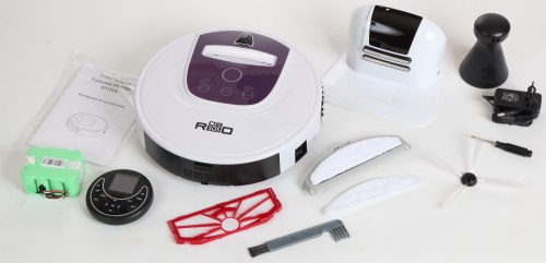 В комплектации робота-пылесоса "Robo-sos XR-510D" есть всё, что только могут положить в коробку производители таких устройств на сегодняшний день