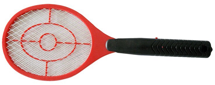 По внешнему виду электрическую мухобойку "Weitech WK0071" легко спутать с обычной ракеткой для игры в бадминтон