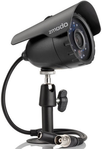 Камеры из видеокомплекта "Zmodo Улица" соединяются с регистратором посредством видеокабеля, что обеспечивает высокую надежность связи