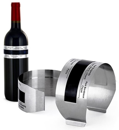 Электронный термометр "E-Wine Bracelet" можно использовать для измерения температуры самых различных алкогольных напитков