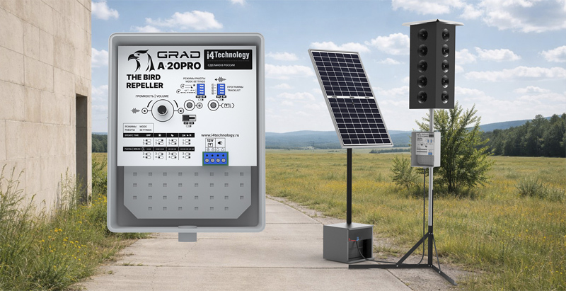 Панель настройки отпугивателя птиц Град А-20 Pro