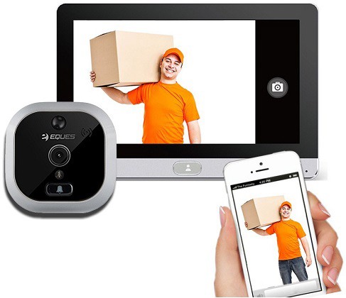 Фирменное мобильное приложение позволяет получать видеосигнал с камеры глазка на смартфон, а при необходимости — еще и переговорить с посетителем за дверью