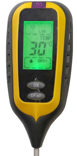 Анализатор влажности, температуры, кислотности (PH) и освещения почвы ST-07