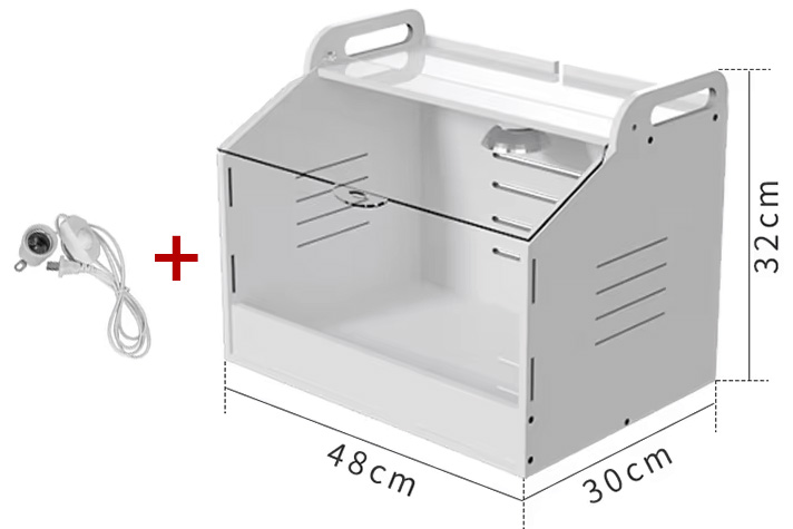 Габаритные размеры брудера HD 40W Мини, в комплекте идет диммер для плавной регулировки яркости лампы