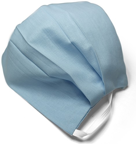Комплект защитных масок из 100% хлопка голубого цвета